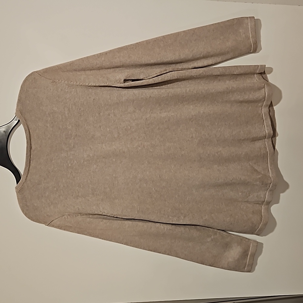 purejill crewneck cashmere blend long sleeve sweater zipper front pocket Large - Picture 7 of 8